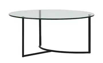 Couchtisch Hesel transparent Schwarz Höhe ca. 32 cm
