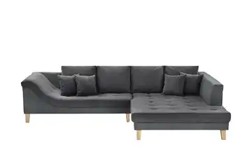 smart Ecksofa Wilma rechts Anthrazit, Schwarz