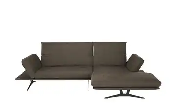 KOINOR Ecksofa aus Flachgewebe Francis  Dunkelbraun rechts