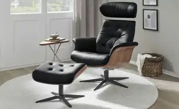  Sessel in Leder mit Knopfnaht Timeout 