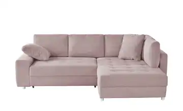 bobb Ecksofa Arissa de Luxe rechts Cordstoff Rosa