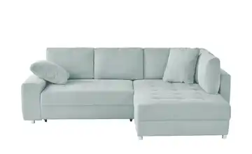 bobb Ecksofa Arissa de Luxe rechts Cordstoff Pastellblau