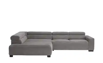 Jette Home Ecksofa aus Cord Jette Flirt Dunkelgrau links Erweiterte Funktion