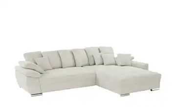 bobb Ecksofa Farina Cordstoff rechts Hellgrau