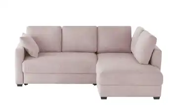 bobb Ecksofa mit Boxspringpolsterung Lisa de Luxe Rosa rechts Cordstoff