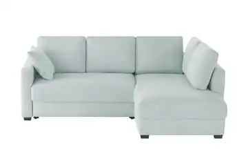 bobb Ecksofa mit Boxspringpolsterung Lisa de Luxe Hellblau rechts Cordstoff