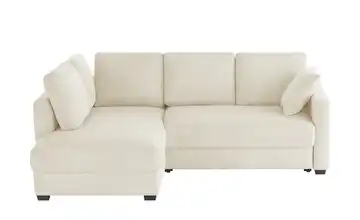 bobb Ecksofa mit Boxspringpolsterung Lisa de Luxe Natur links Cordstoff