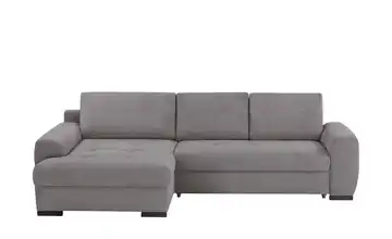 bobb Ecksofa Soumia links Grau Cordstoff