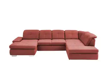 Lounge Collection Wohnlandschaft aus Mikrofaser Affair Rot rechts Erweiterte Funktion