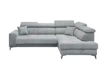 Ecksofa inklusive Stauraum Sydney Hellgrau rechts