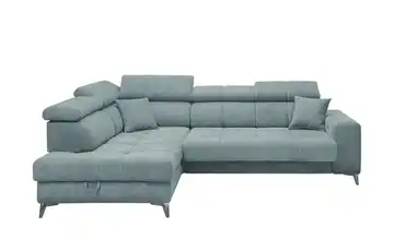 Ecksofa inklusive Stauraum Sydney Eisblau links