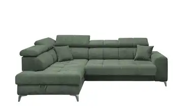 Ecksofa inklusive Stauraum Sydney Moosgrün links