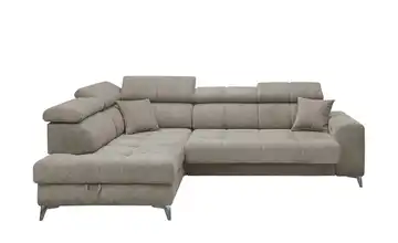 Ecksofa inklusive Stauraum Sydney Steingrau links