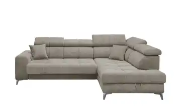 Ecksofa inklusive Stauraum Sydney Steingrau rechts