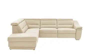 meinSofa Ecksofa  Ivonne  Creme links manuelle Kopfteilverstellung, Wall-Away-Funktion, Stauraum, elektrische Kopfteilverstellung