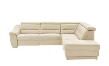 meinSofa Ecksofa  Ivonne  Creme rechts manuelle Kopfteilverstellung, Wall-Away-Funktion, Stauraum, elektrische Kopfteilverstellung