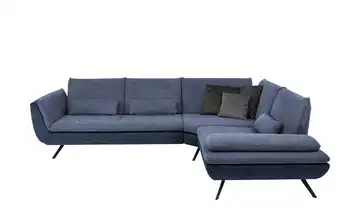 Ecksofa  Luca  Marineblau rechts Erweiterte Funktion