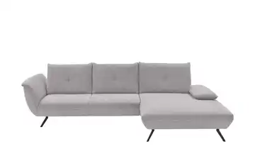 Ecksofa  Celine  Silbergrau Erweiterte Funktion rechts