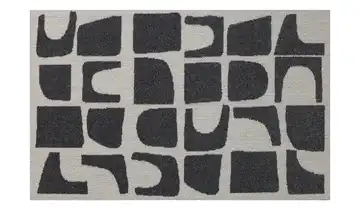 Webteppich Mellow Anthrazit, Weiß geometrisch 140x200 cm