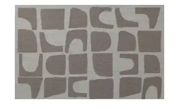 Webteppich Mellow Braun, Weiß geometrisch 80x150 cm