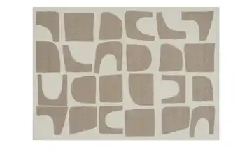 Webteppich Mellow Braun, Weiß geometrisch 140x200 cm