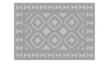 Webteppich SOHO Rug in a Box Elfenbein, Silbergrau Ethno-Muster