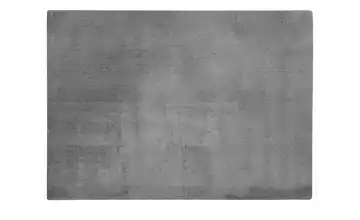 Hochflorteppich Pesante rechteckig Silbergrau 70x140 cm