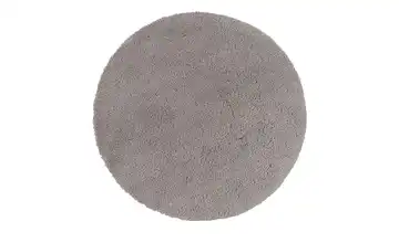Hochflorteppich Pesante rund Silbergrau Ø 120 cm