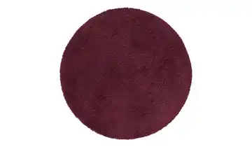 Hochflorteppich Pesante rund Burgund Ø 120 cm