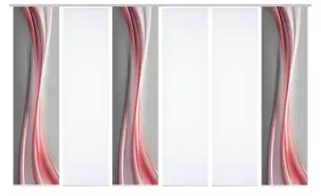 HOME in green Schiebevorhang Rot 6er-Set