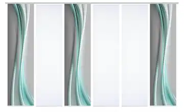 HOME in green Schiebevorhang Mintgrün 6er-Set