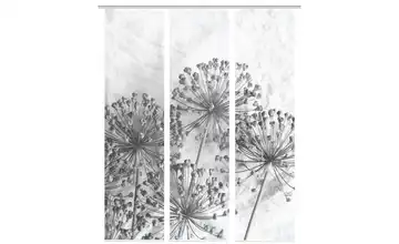 HOME in green Schiebevorhang Grau