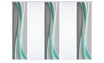 HOME in green Schiebevorhang Mintgrün 5er-Set