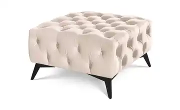 S-STYLE Hocker Wilhelm Beige Schwarz