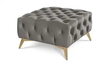 S-STYLE Hocker Wilhelm Grau Goldfarben