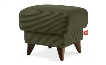 KONSIMO Hocker Gustavo II Olivgrün Cordstoff