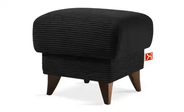 KONSIMO Hocker Gustavo II Schwarz Cordstoff