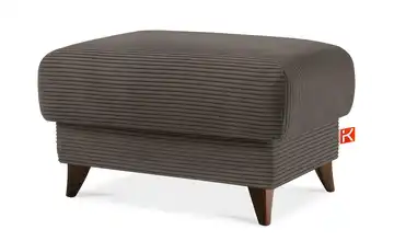 KONSIMO Hocker Gustavo II Greige Cordstoff