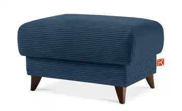 KONSIMO Hocker Gustavo II Dunkelblau Cordstoff