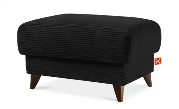 KONSIMO Hocker Gustavo II Schwarz Cordstoff
