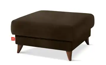 KONSIMO Hocker Gustavo II Braun Wildleder