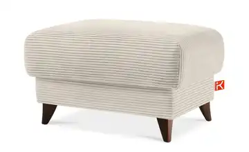 KONSIMO Hocker Gustavo II Creme Cordstoff