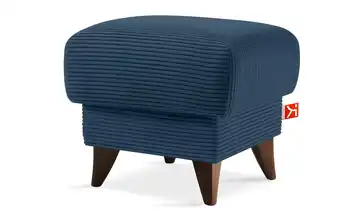KONSIMO Hocker Gustavo II Dunkelblau Cordstoff