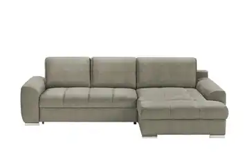 bobb Ecksofa mit Schlaffunktion Soumia Taupe Mikrofaser rechts
