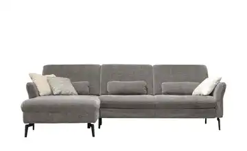 meinSofa Ecksofa Cord DANTE Grau links Grundfunktion