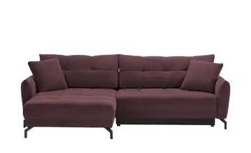bobb Ecksofa Casandra de Luxe links Burgund Webstoff