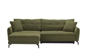 bobb Ecksofa Casandra de Luxe links Grün Webstoff