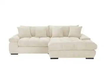 bobb Ecksofa mit trendigem Cordbezug Hella rechts Creme