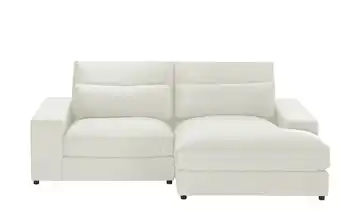 Ecksofa Branna rechts Beige Samt