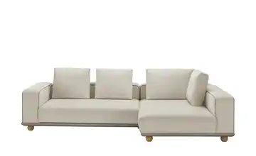 switch Ecksofa aus Mikrofaser Cora Beige rechts Erweiterte Funktion